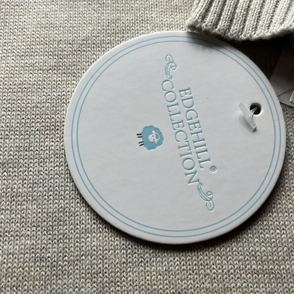 Edgehill Collection Long Sleeve Sweater Knit Coverall with Lace collar 6M - Picture 4 of 5